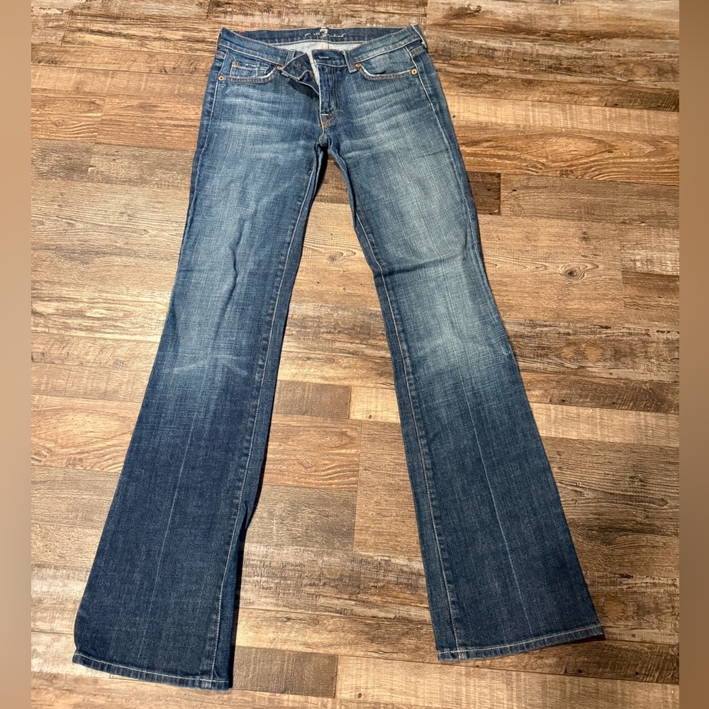 7 For All Mankind Women’s Blue Straight Leg Jeans
